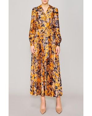 MELLODAY Print Maxi Shirtdress - Multicolor