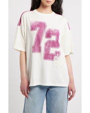 THE VINYL ICONS 72 Floral Graphic T-Shirt - Pink