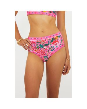 Beach Riot Marcella High Waist Bikini Bottoms - Pink