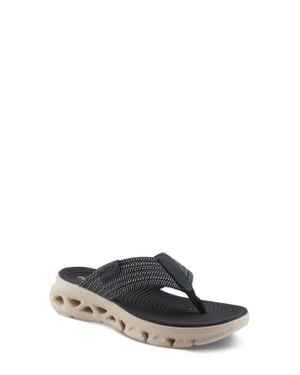 Flexus by Spring Step Galla Platform Wedge Flip Flop - Gray