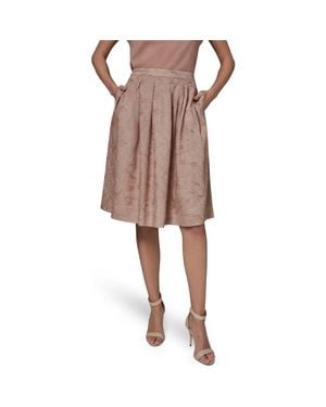 Donna Karan Embroidered Skirt - Natural