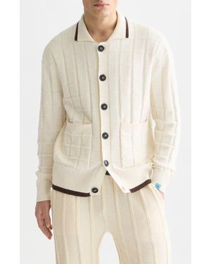 Scotch & Soda Structure Bouclé Cardigan - Natural