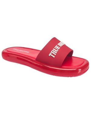 TRUE RELIGION Logo Strap Jelly Slide - Red