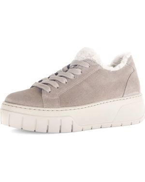 Gabor 73.221 Faux Fur Lined Platform Sneaker - Natural