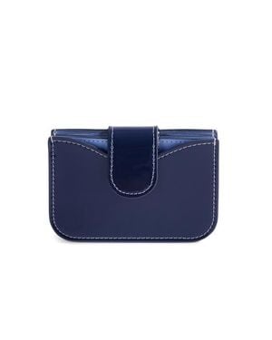 JURGI Lili Patent Leather Accordion Wallet - Blue