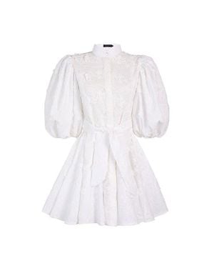 No Pise La Grama Bromelia Mini Dress - White