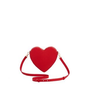 Fable England Penelope Heart Crossbody Purse - Red