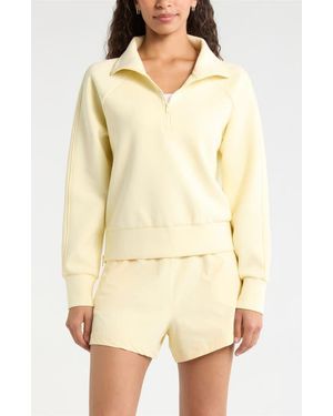 Zella Sporty Half Zip Sweatshirt - Natural