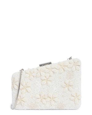 STAUD Carmella Beaded Clutch - Natural