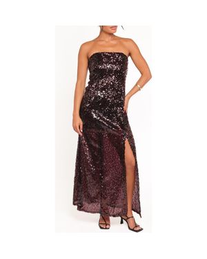 Petal & Pup Liliane Sequin Strapless Maxi Dress - Multicolor