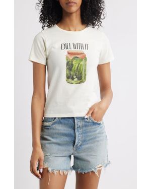 GOLDEN HOUR Dill With It Cotton Graphic T-Shirt - Blue