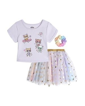 Disney Super Kitties T-Shirt And Tutu Skirt Set - White