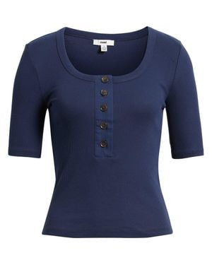 Mavi Scoop Neck Henley Tee - Blue