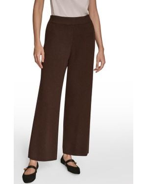 Donna Karan Pull On Sweater Pants - Brown