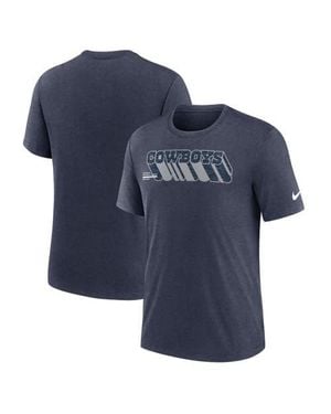 Nike Dallas Cowboys Long Pass Tri-Blend T-Shirt - Blue