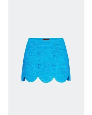 Simon Miller Crochet Beep Beep Mini Skirt - Blue