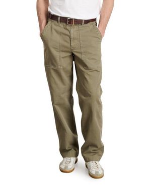 Alex Mill Cotton Herringbone Field Pants - Green