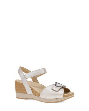 Dansko Stella Ankle Strap Platform Wedge Sandal - Natural