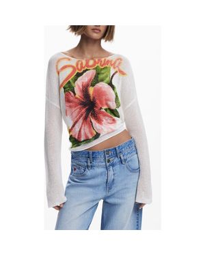 Desigual Fine Knit Sweater - Blue