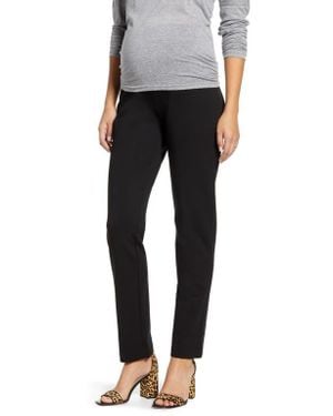 ANGEL MATERNITY Straight Leg Maternity Pants - Black