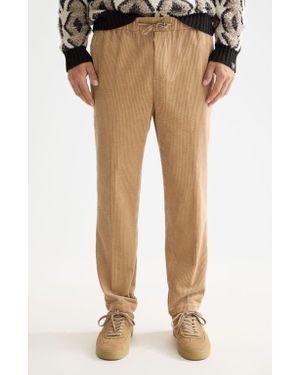 Scotch & Soda Fave Loose Tapered Cotton Corduroy Sweatpants - Natural