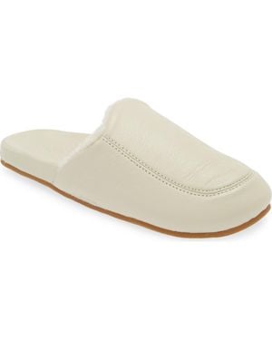 Olukai Konea Genuine Shearling Lined Mule - White