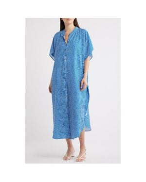NIKKI LUND Tatjan Stripe Shirtdress - Blue