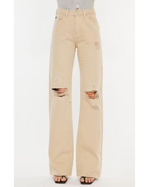 Kancan Montana Ultra High Rise 90's Flare Jeans - Natural