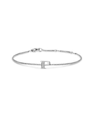 David Yurman Petite Pavé Initial Chain Bracelet - Multicolor