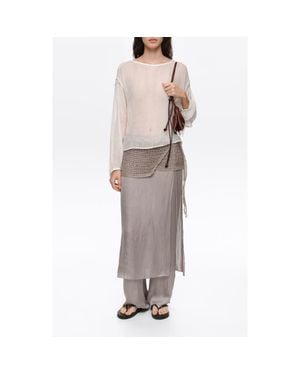 Bimba Y Lola Fluid Ankle Length Skort - Gray