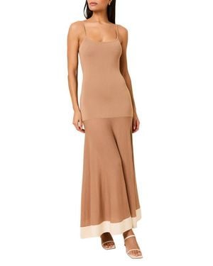 Solid & Striped The Tess Contrast Border Sweater Dress - Natural