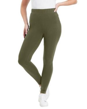 June + Vie Classic Ankle Legging - Green