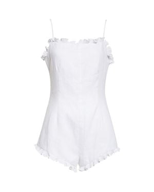 Posse Florence Frill Trim Romper - White