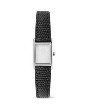 Daniel Wellington Bound Mini Tank Leather Strap Watch, 17Mm X 26Mm - Black