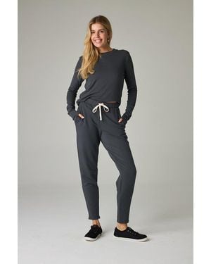 eavolu® Serengeti Eco-Luxe Fleece Slim Pant - Blue