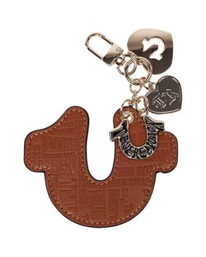 TRUE RELIGION Embossed Horseshoe Bag Charm - Brown