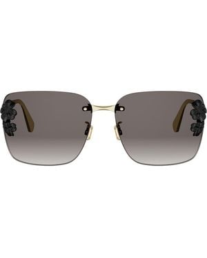 Dior Clover S2U Oversize Gradient Rimless Square Sunglasses - Gray