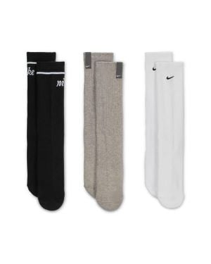 Nike Assorted 3-Pack Dri-Fit Everyday Plus Cushioned Crew Socks - White