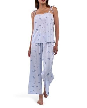 Flora Nikrooz Celeste Print Cami Pajamas - Blue