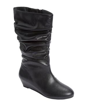 Comfortview The Dori Midi Calf Boot - Black
