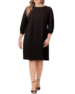 Kiyonna Madison Long Sleeve Sweater Dress - Black