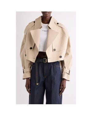 Givenchy Crop Cotton Trench Coat - Blue
