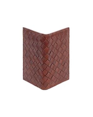 Deux Mains Woven Card Holder - White
