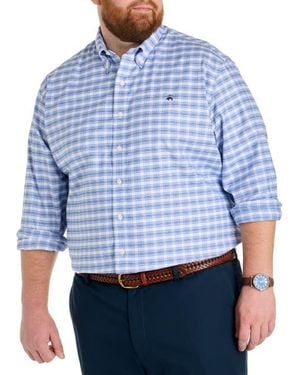 Brooks Brothers Big & Tall Non-Iron Check Sport Shirt V2 - Blue