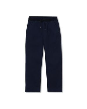 Lands' End Boys Husky Stretch Soft Rib Waist Iron Knee Pull On Pants - Blue