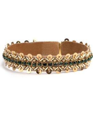 Deepa Gurnani Myrah Beaded Cuff Bracelet - Natural