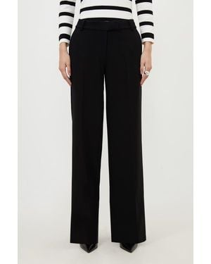 Karen Millen Petite Tailored Straight Leg Pants - Black