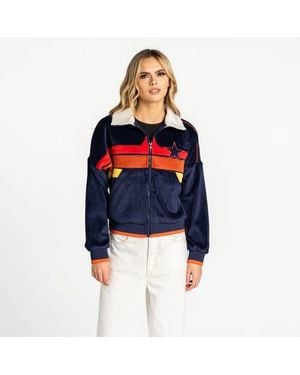 The Wild Collective Houston Astros Velvet Cord Full-Zip Jacket - Blue