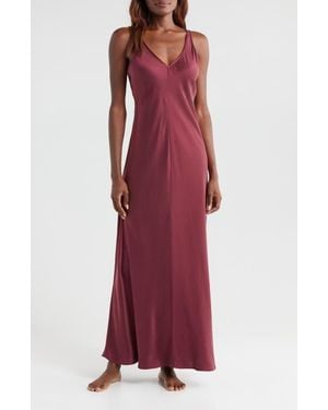Lunya Washable Silk Nightgown - Red