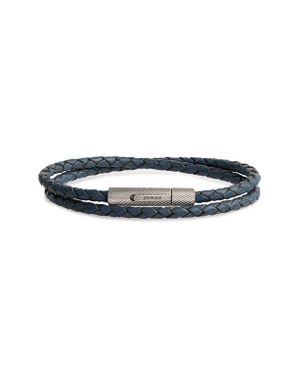 Jonas Studio Braided Leather Wrap Bracelet - Blue